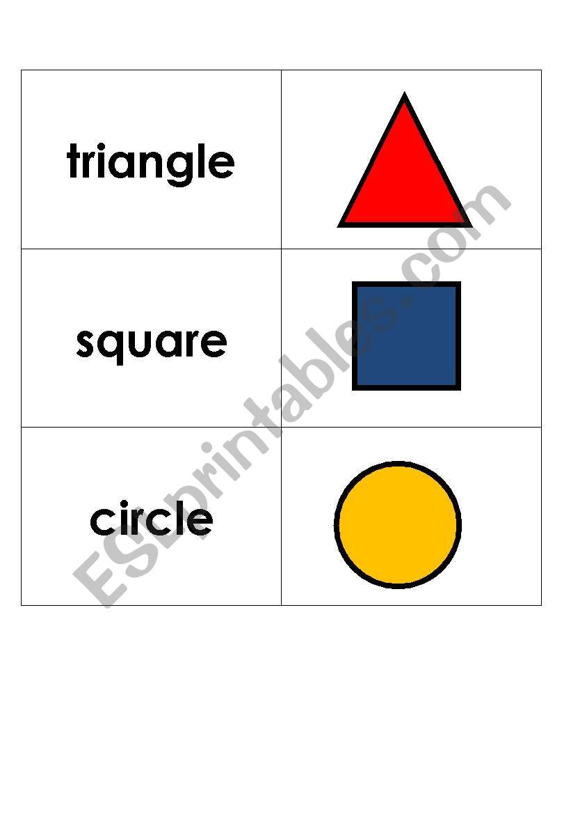 Shapes Flashcards (2D and 3D) worksheet