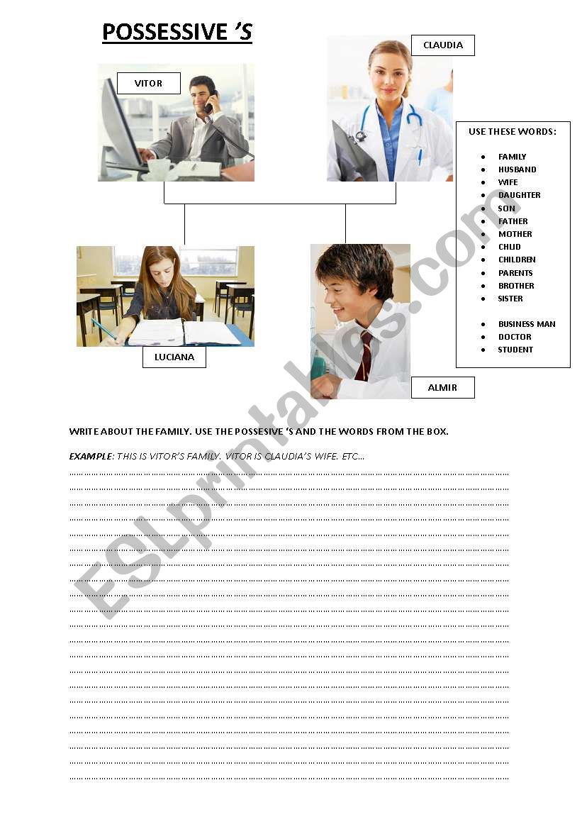 POSSESSIVE S worksheet