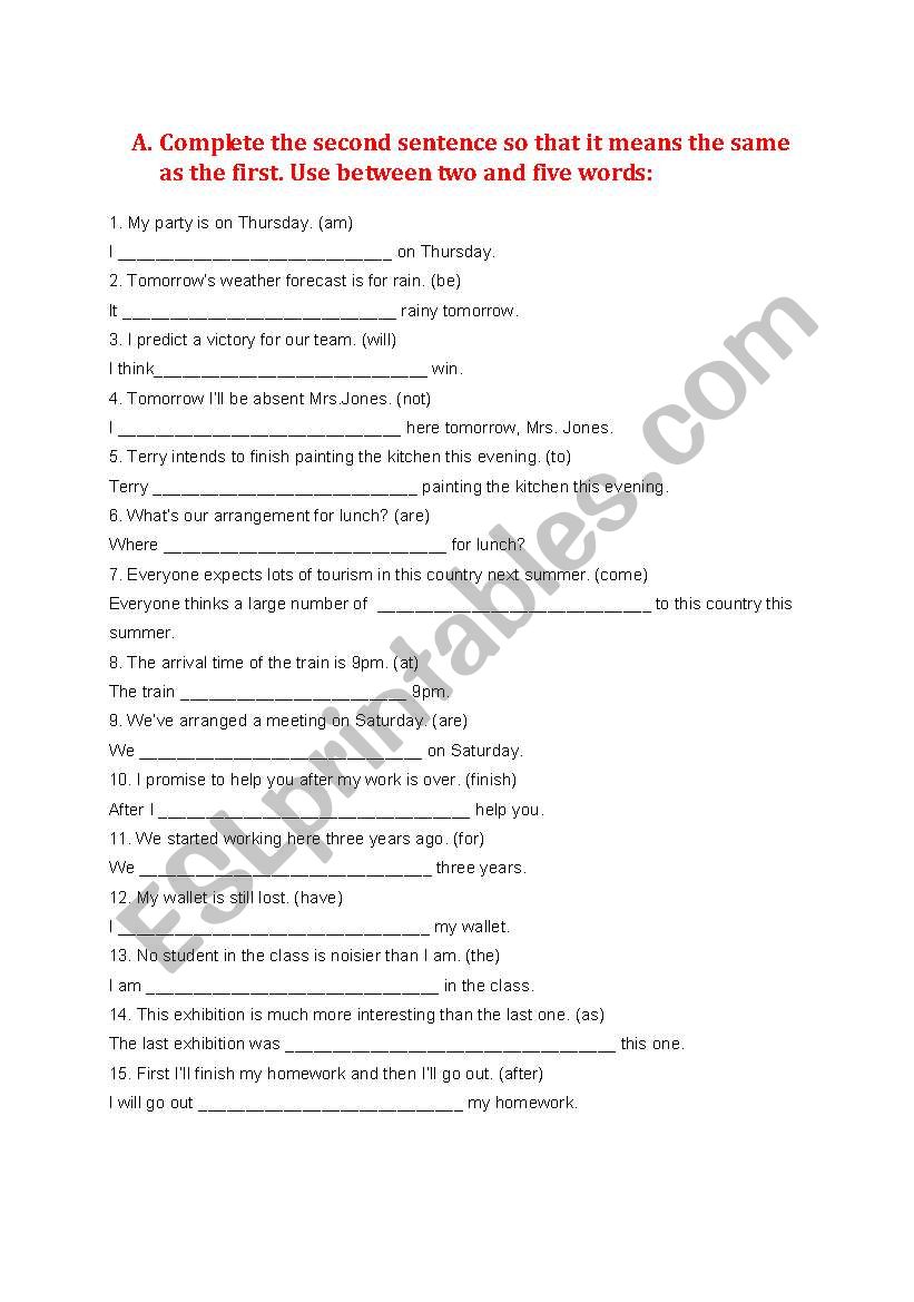 will-going to-present simple- present continuous