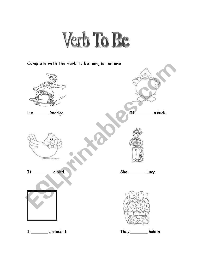 Verb to be present worksheet