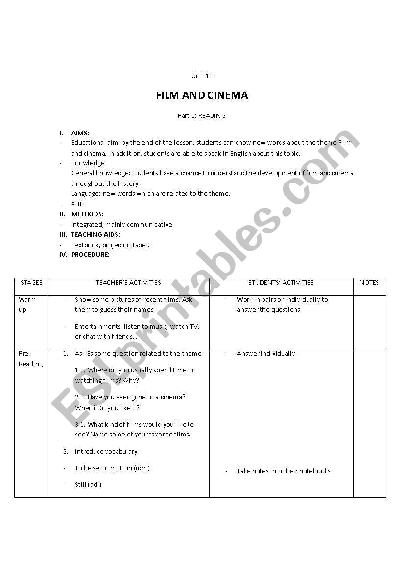 lesson plan worksheet