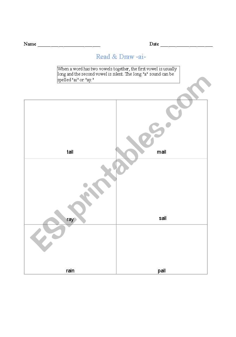 Read & Draw ai worksheet