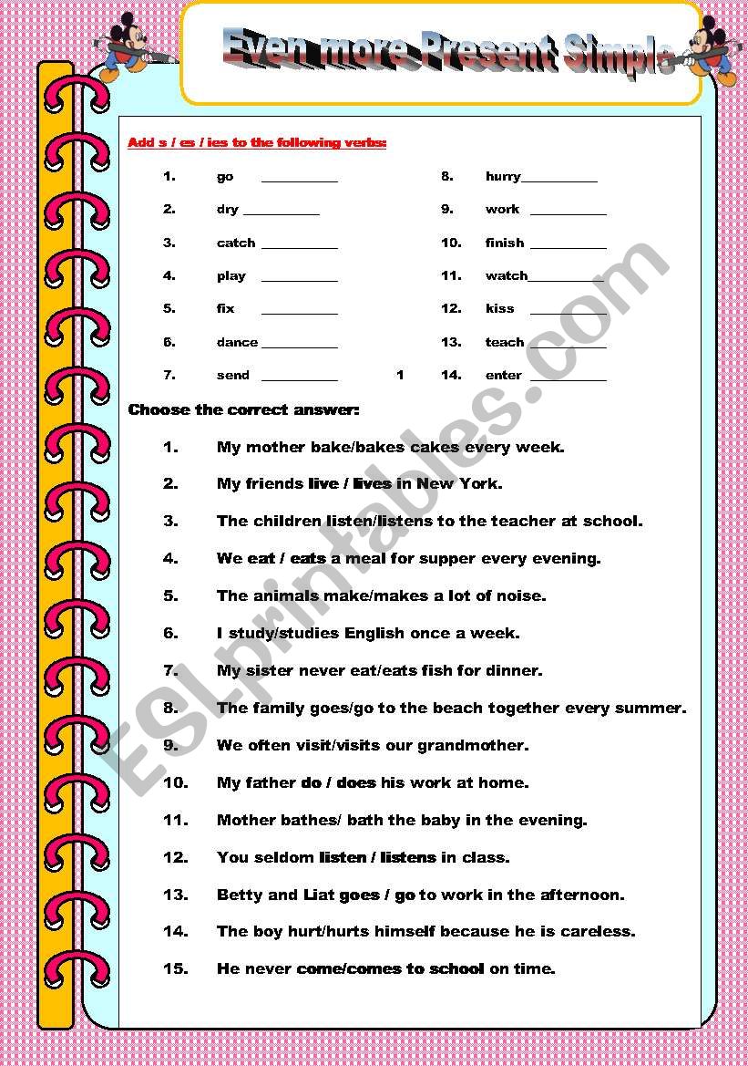 Even More Present Simple worksheet