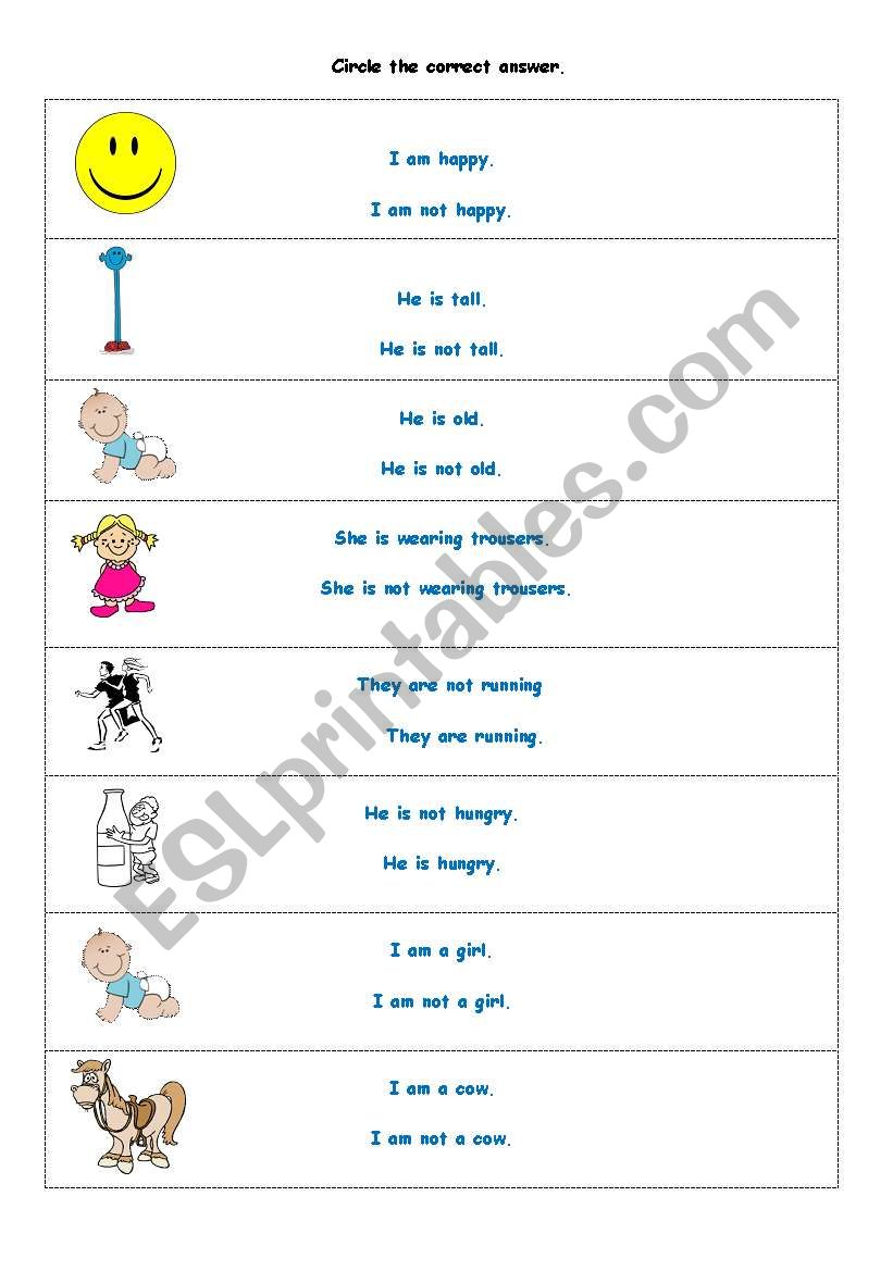 To be: Worksheet for young learners