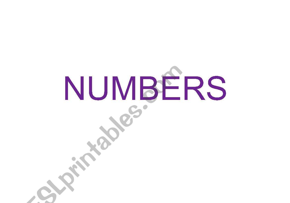 Numbers from 1 to 20 worksheet