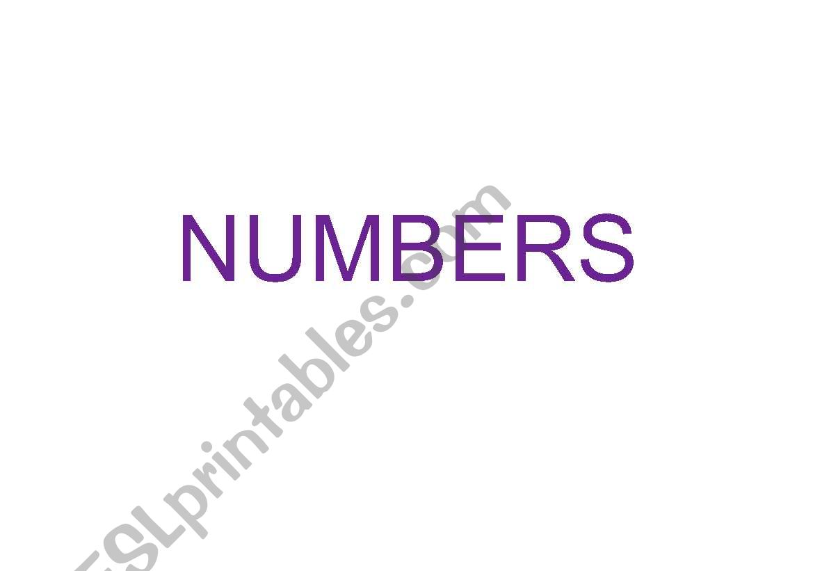 Numbers from 1 to 20 worksheet