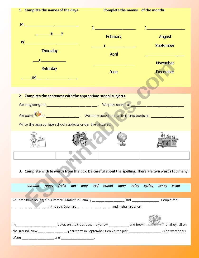 VOCABULARY WS (10/11 yrs) worksheet