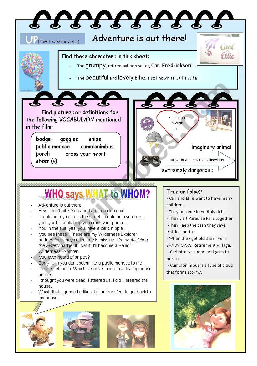 Up - The movie 1 / 3 worksheet
