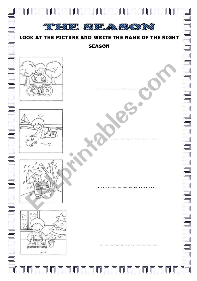 The season worksheet