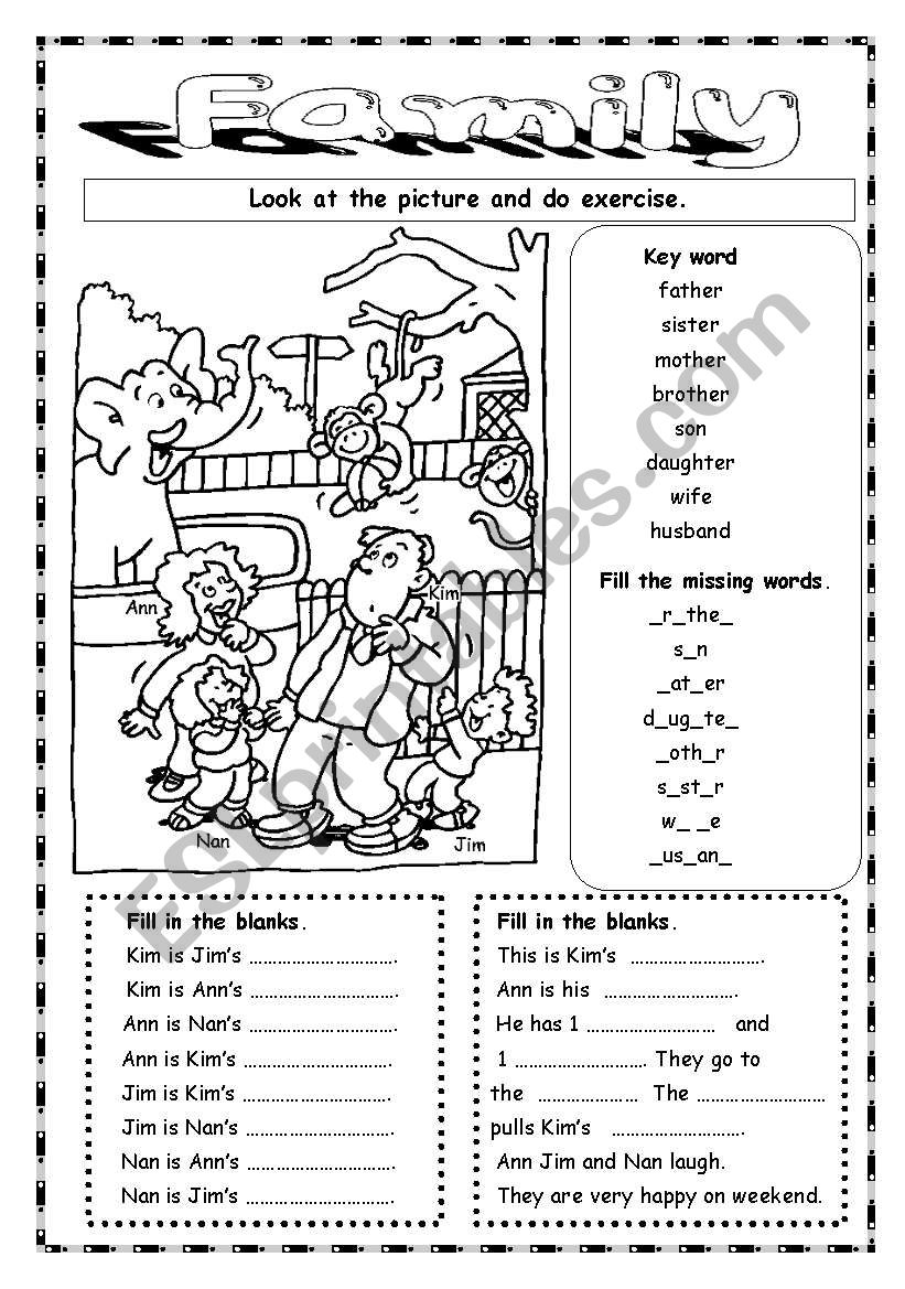 Family worksheet