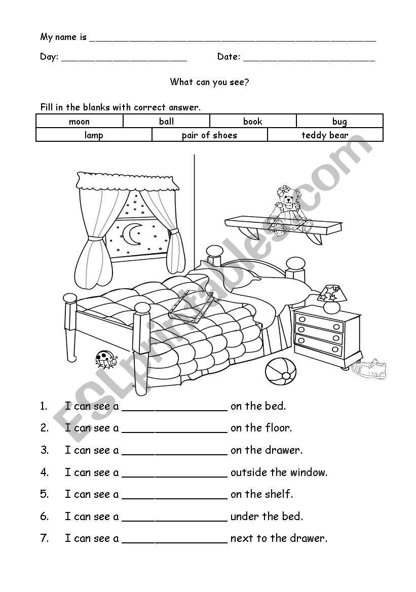 What can you see? worksheet