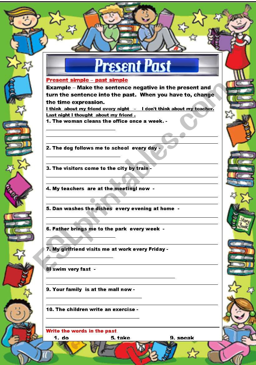 Present Past worksheet