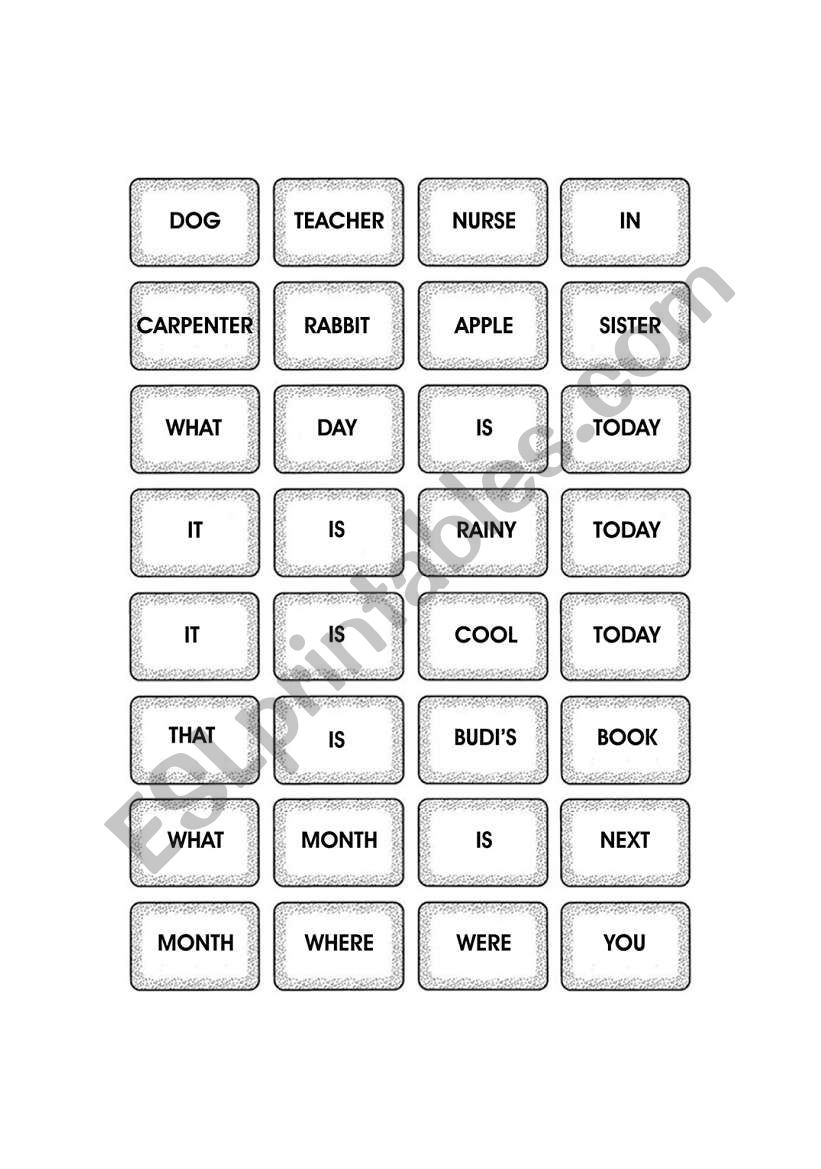 Word jumble 2/3 worksheet