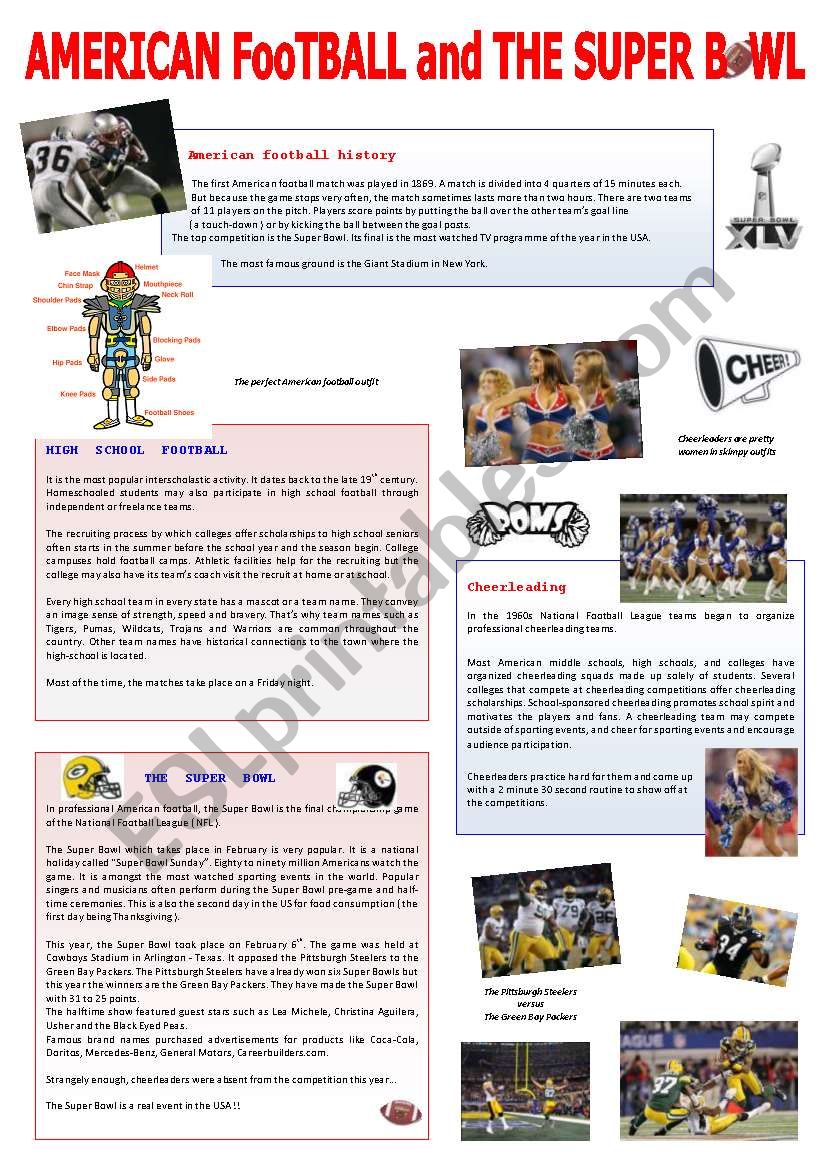 American football and the Super Bowl ( 2 pages )