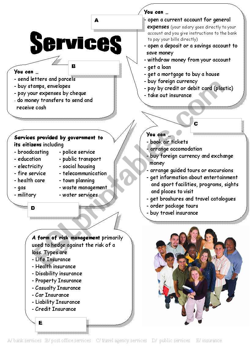 Services worksheet