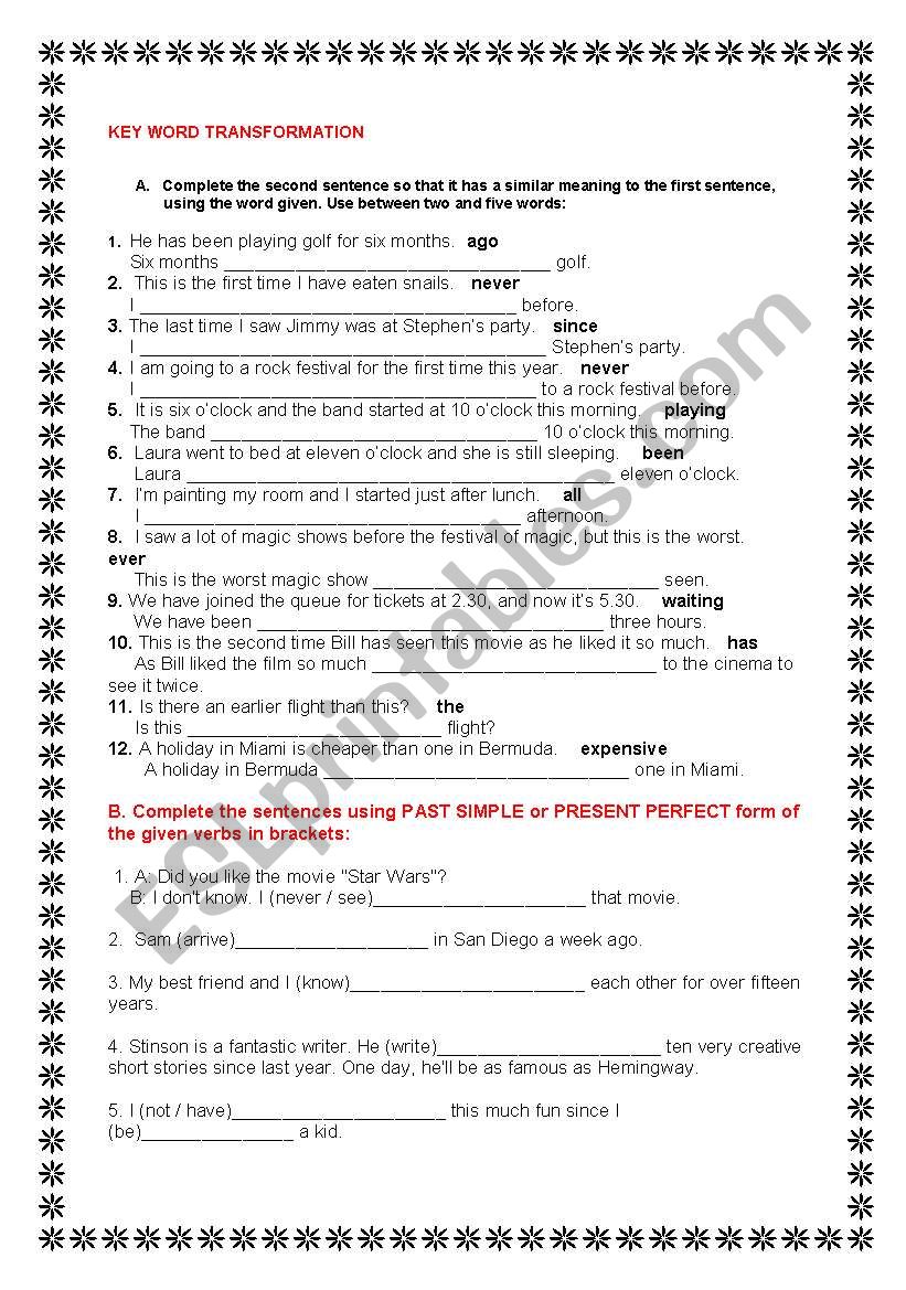 present perfect and present perfect continuous