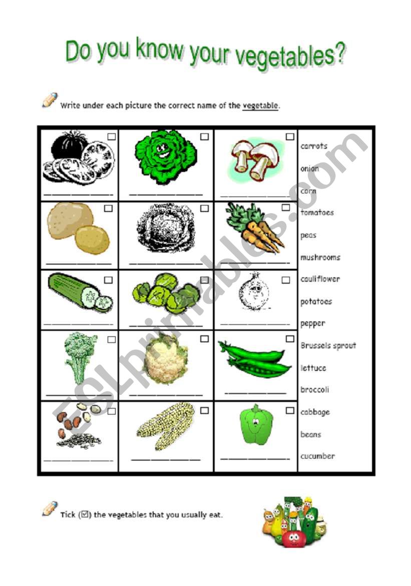 Do you know your vegetables and fruit?