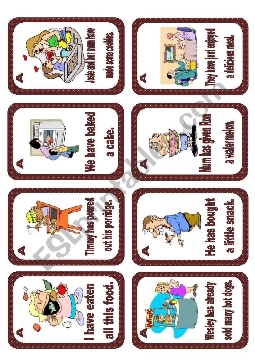 Passive voice speaking cards Set 6 (present perfect) - editable