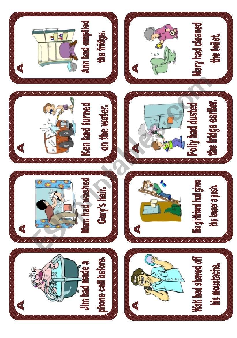 Passive voice speaking cards Set 7 (Past perfect) - editable