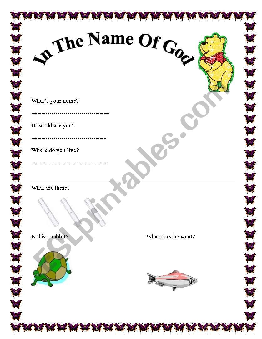 a useful test for kids worksheet