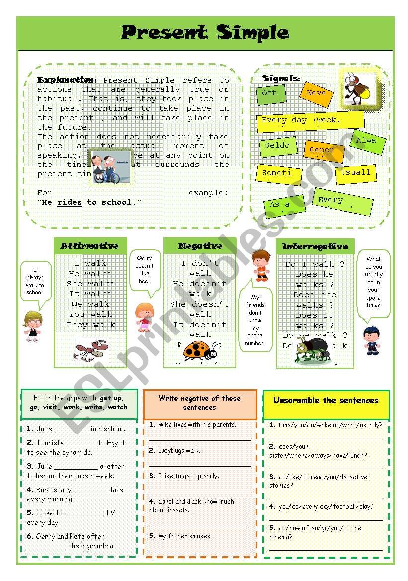 Present Simple worksheet