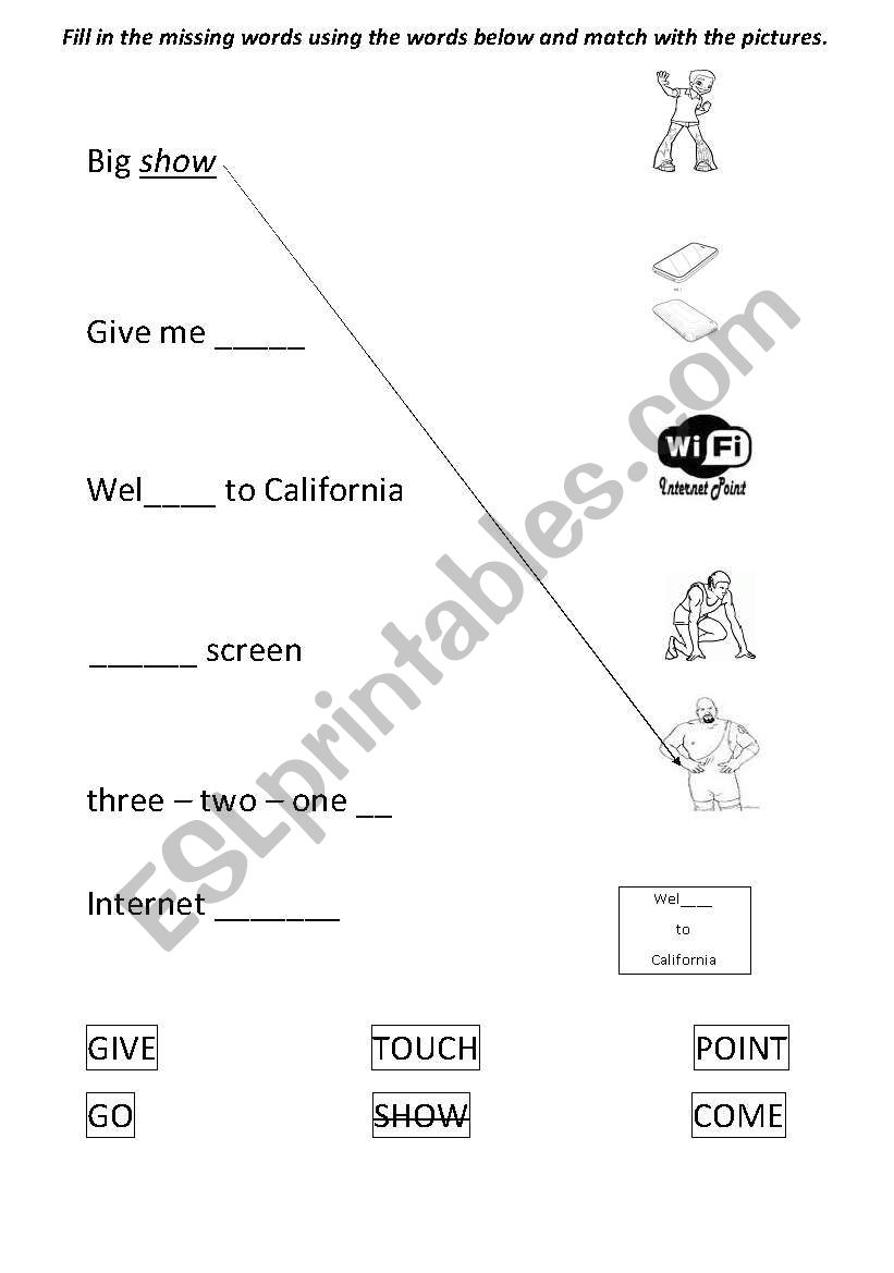 Trinity Grade 1 Imperatives worksheet