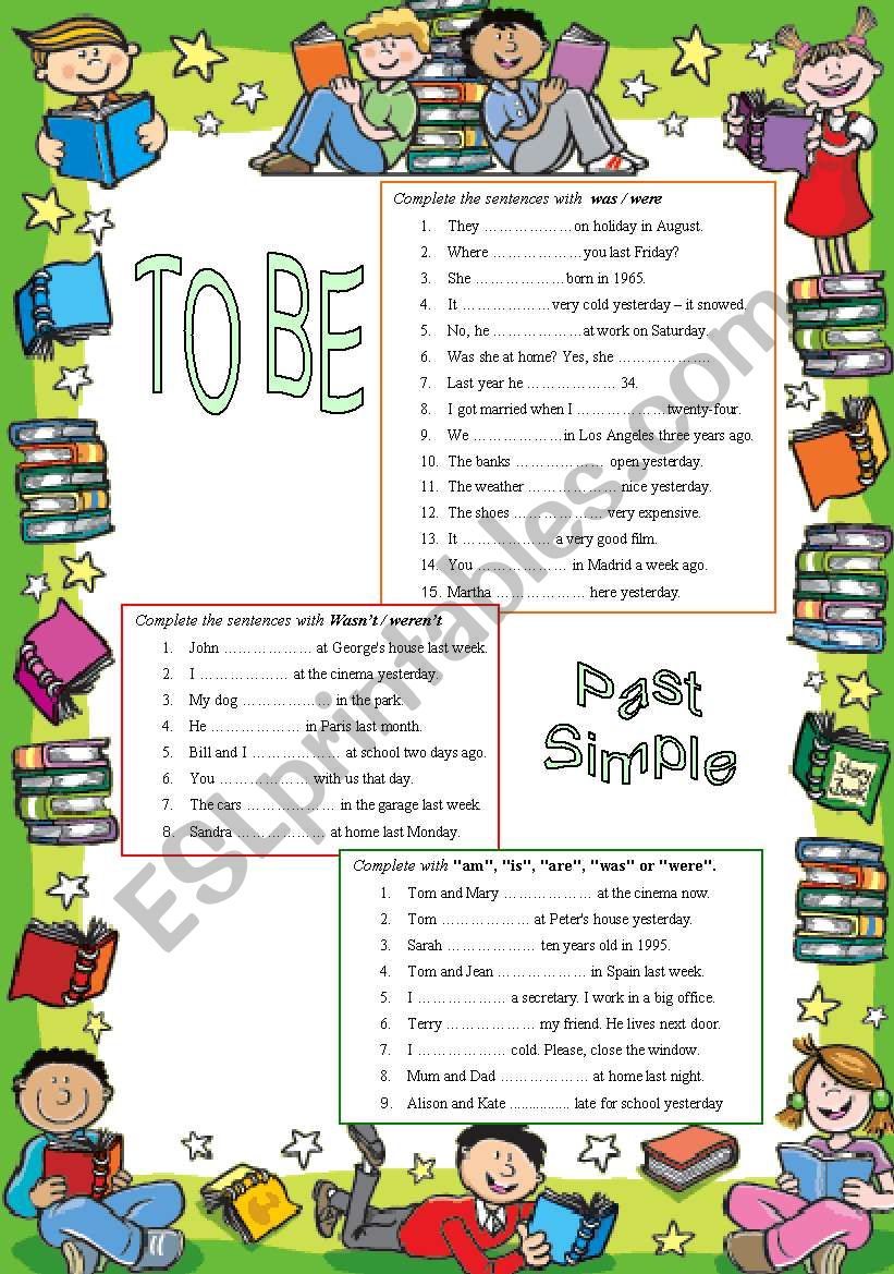 TO BE - PAST SIMPLE worksheet