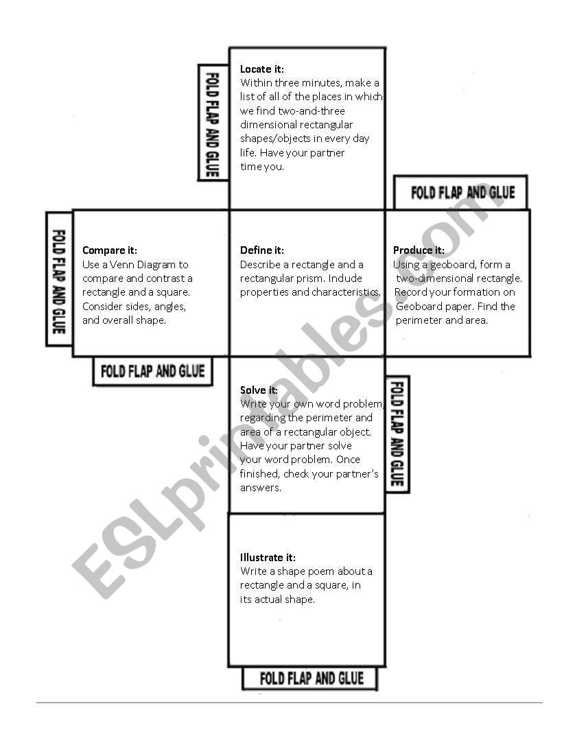 Cube - Math (rectangles) --Differentiated 