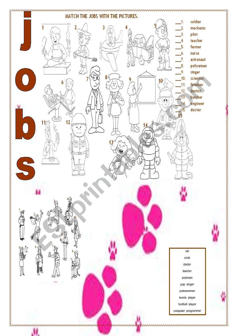 jobs worksheet