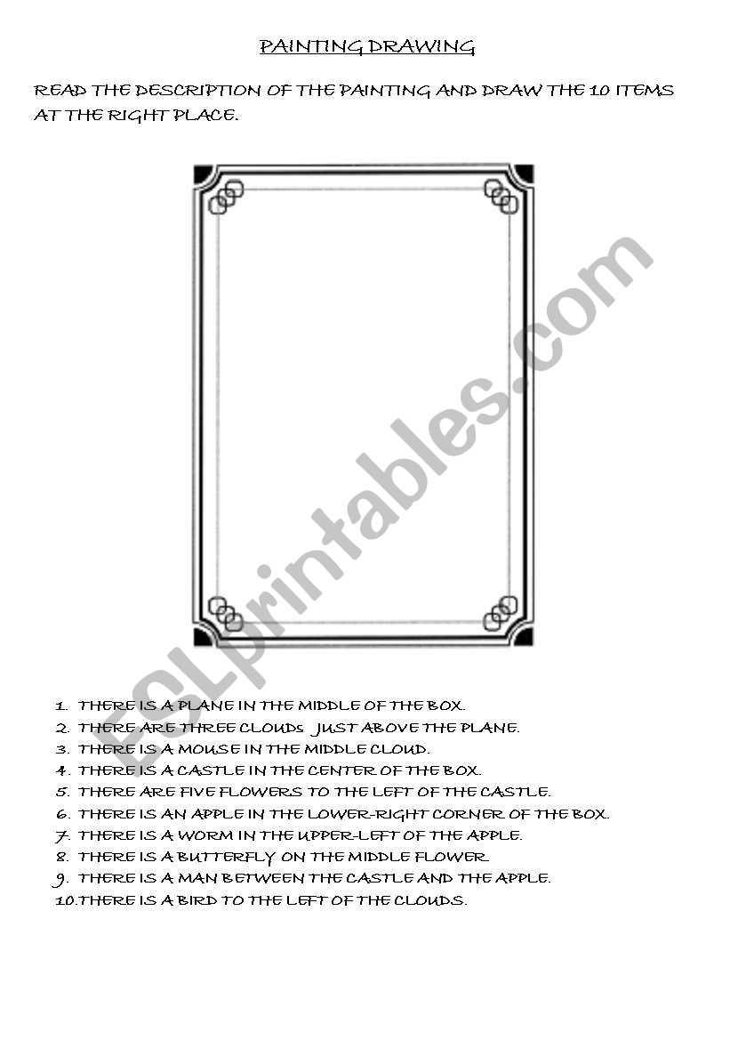 PAINTING DRAWING (PART 1/2) worksheet