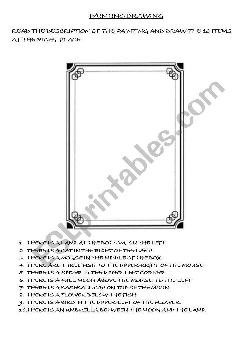 PAINTING DRAWING (PART 2/2) worksheet