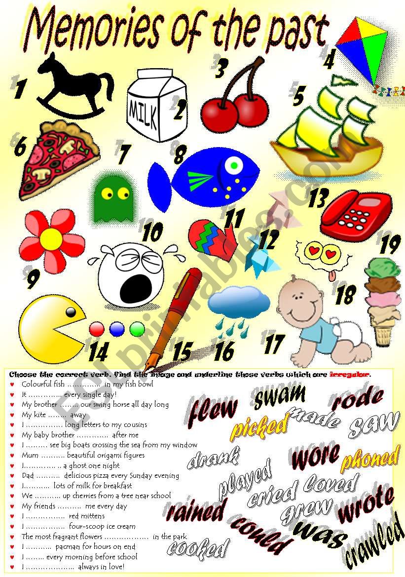 PAST FORMS (regular & irregular verbs)