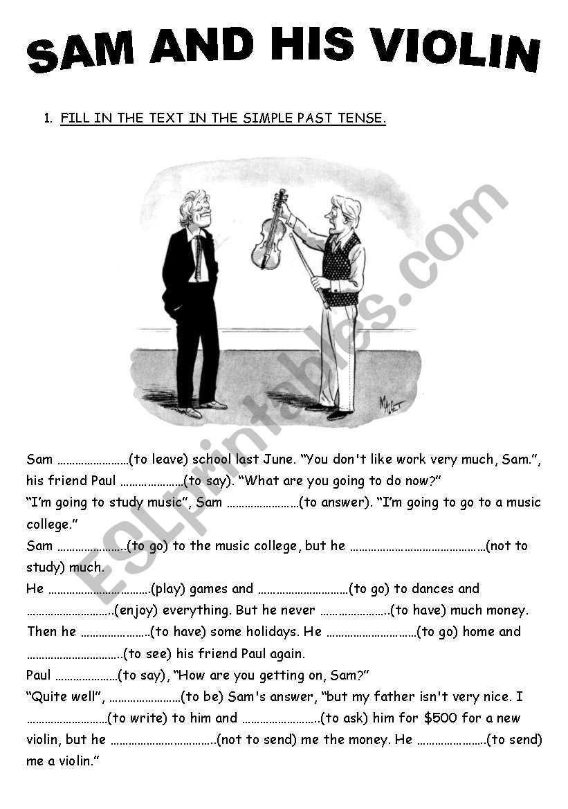 SIMPLE PAST STORY GAP FILL (PART 2)