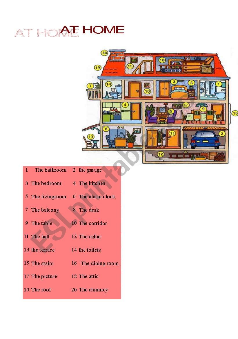 AT HOME worksheet