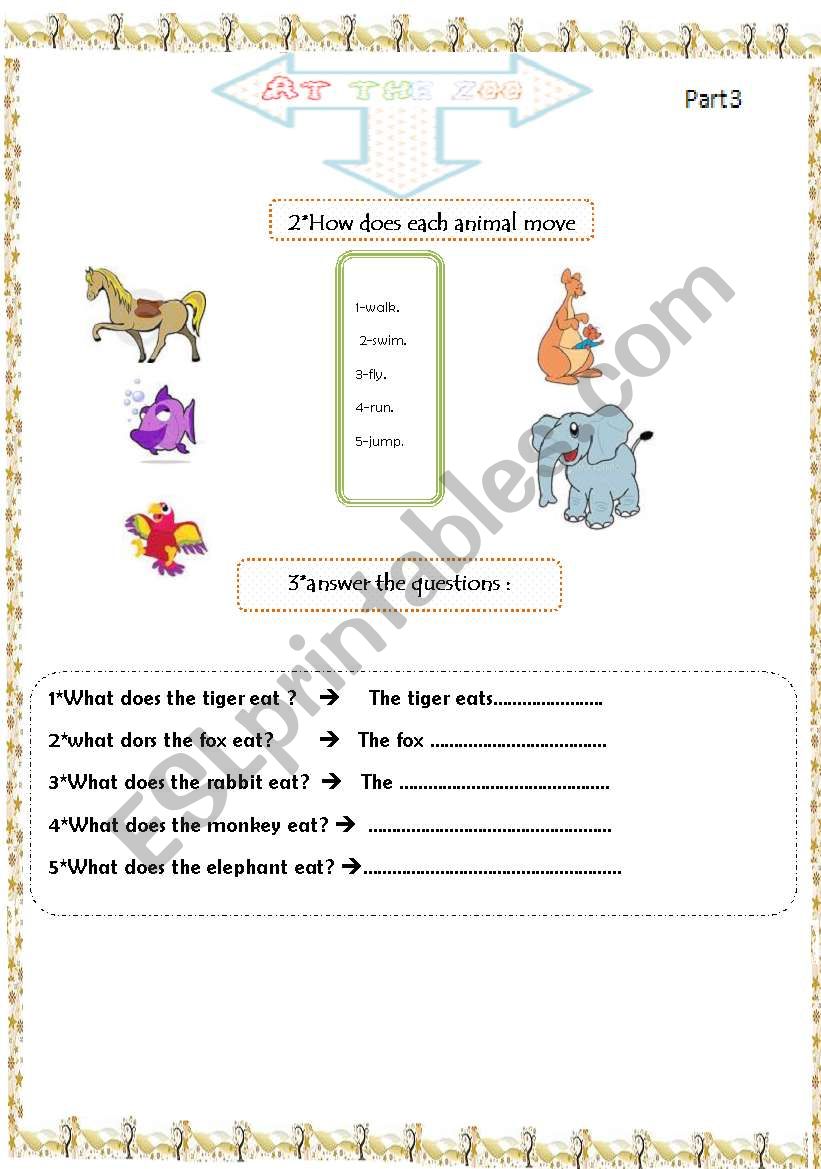 animals partr3 worksheet