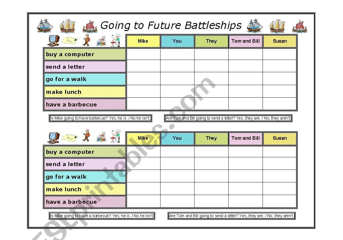 BATTLESHIPS GAME worksheet