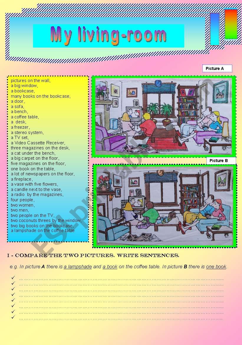 COMPARING TWO PICTURES worksheet