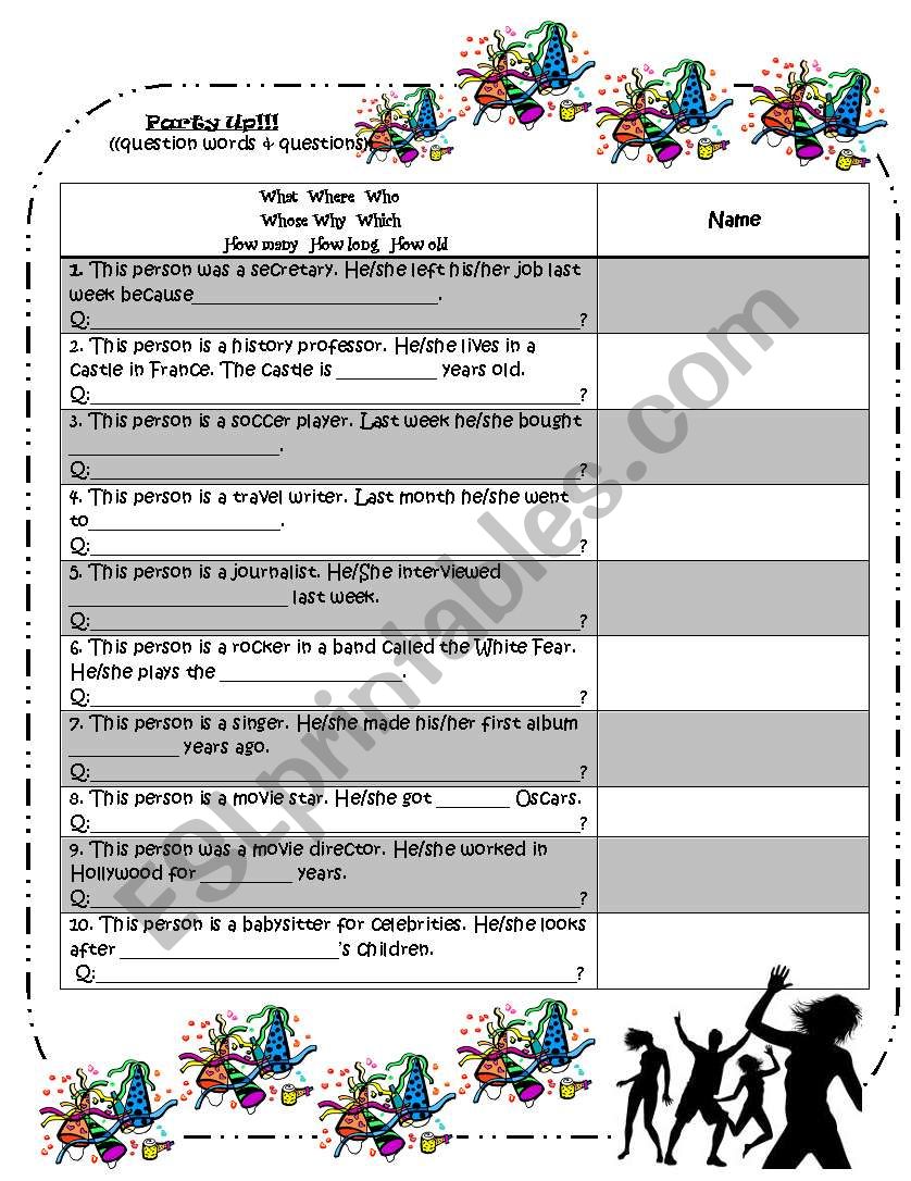 Party up_Wh-question forms, question words