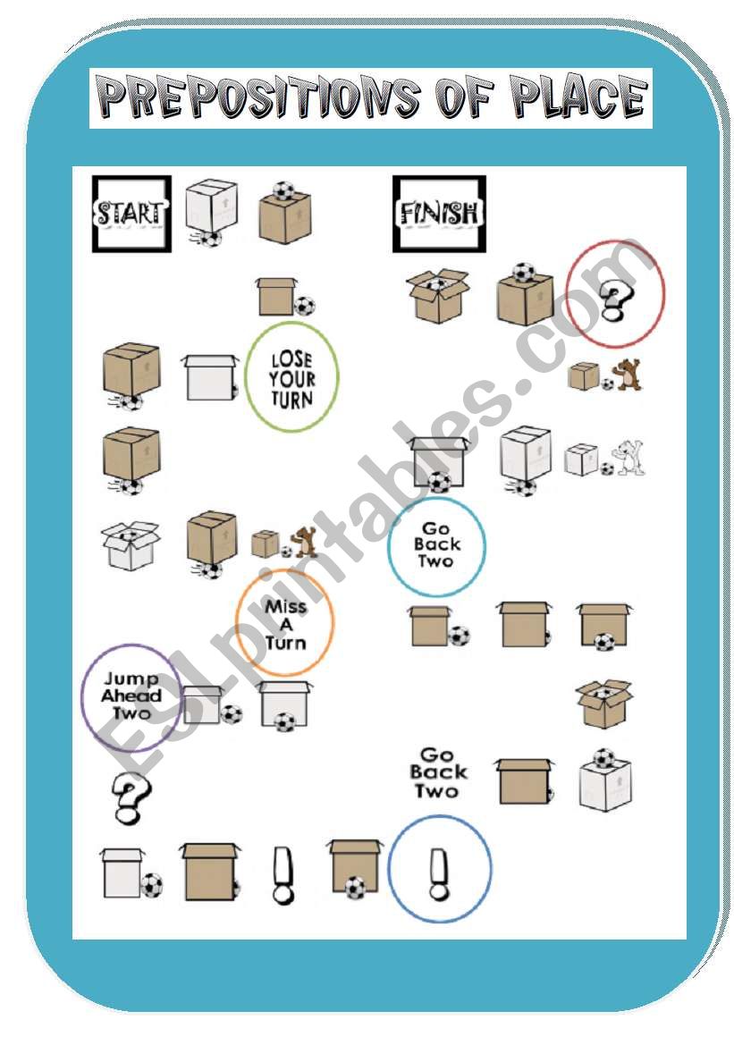 Prepositions of place BOARD GAME