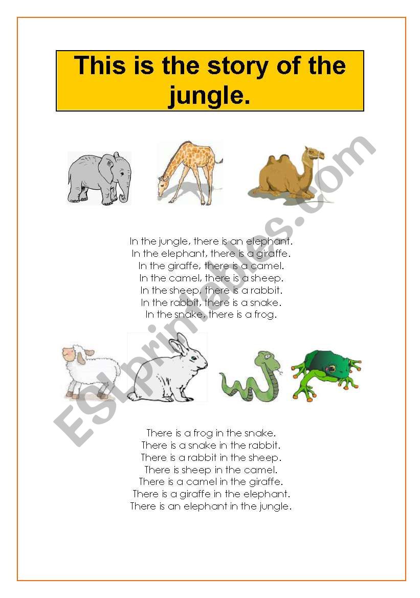 The story of the jungle (TPR activity)