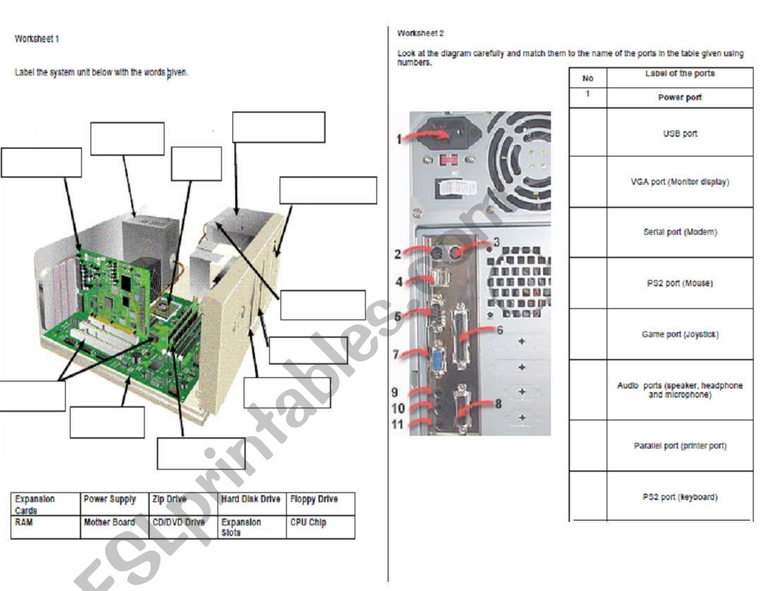 Ict exercise worksheet