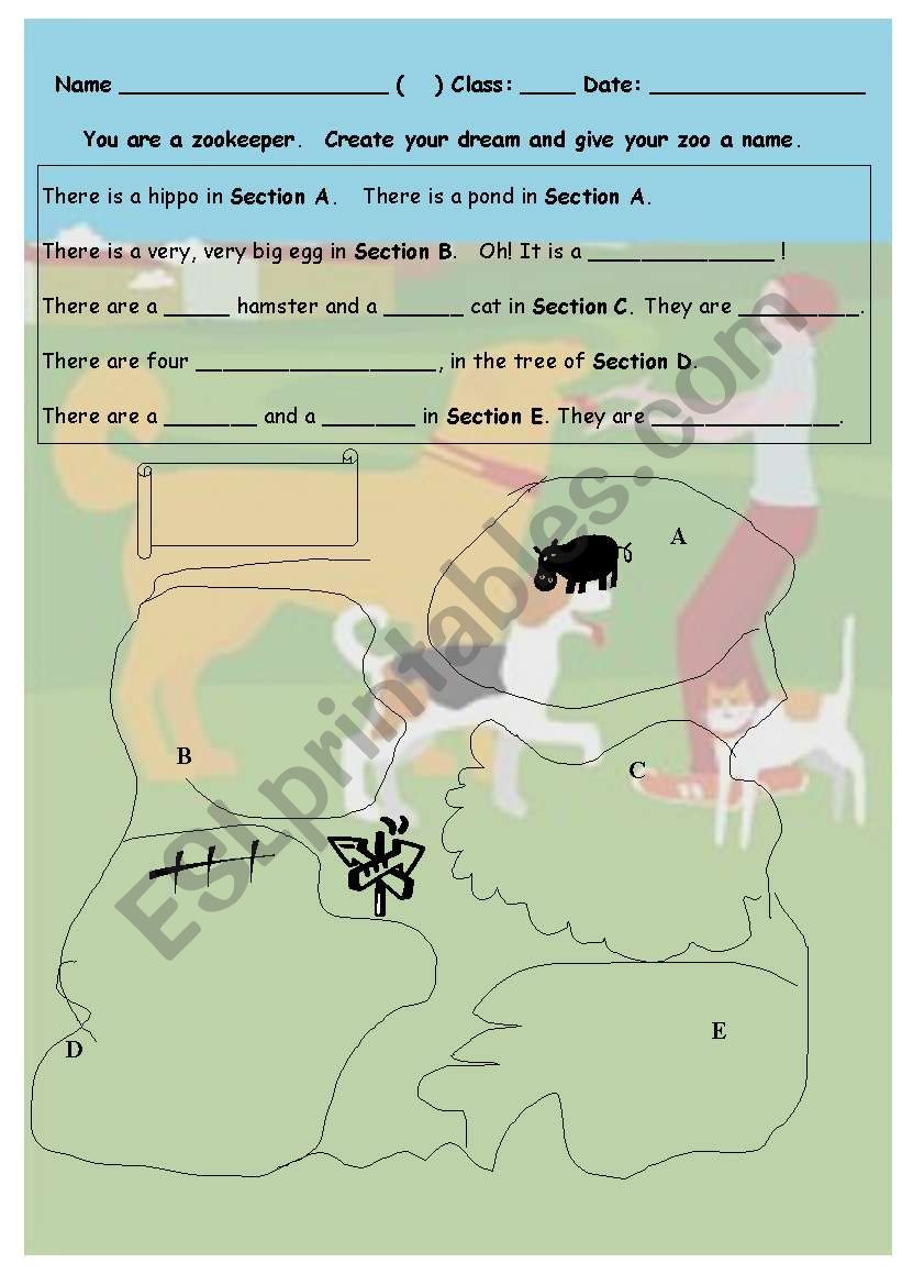 Design a zoo worksheet