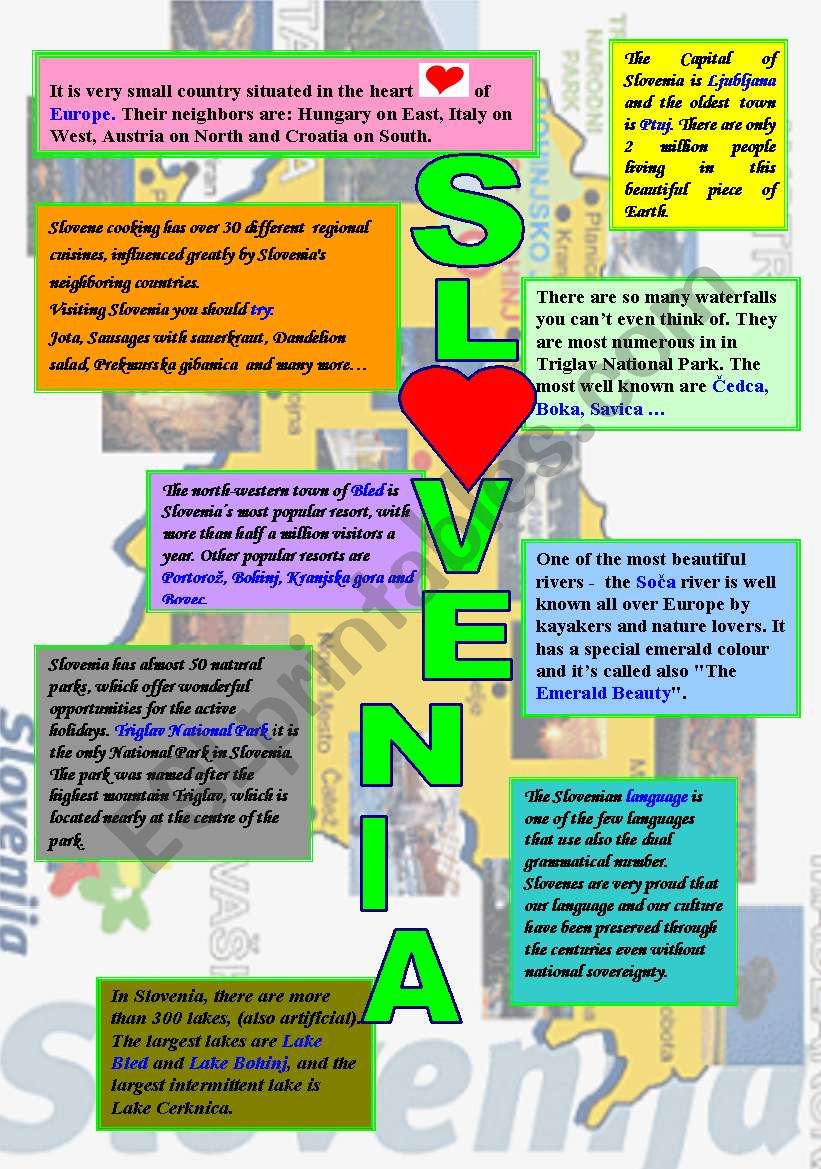 sLOVEnia worksheet