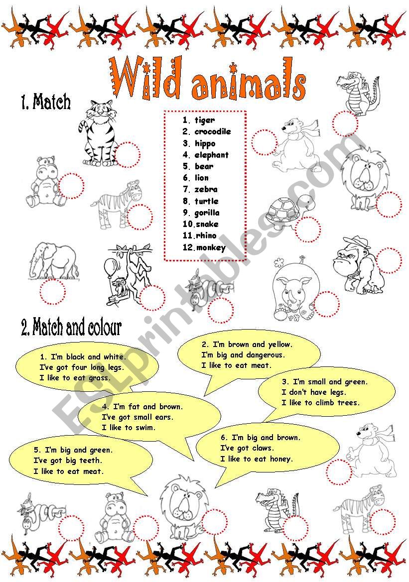 WILD ANIMALS (3/3) worksheet