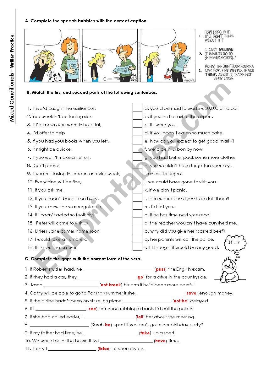 Mixed Conditionlas worksheet