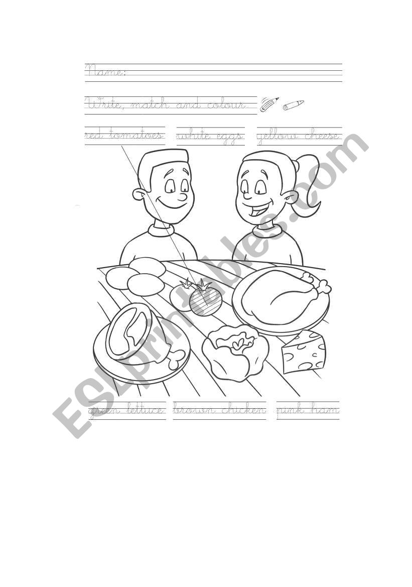 food worksheet