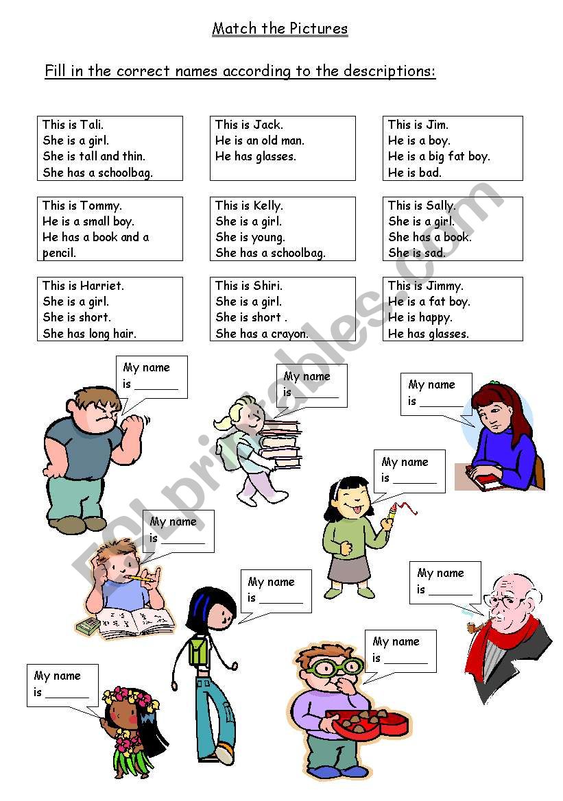 Adjectives worksheet