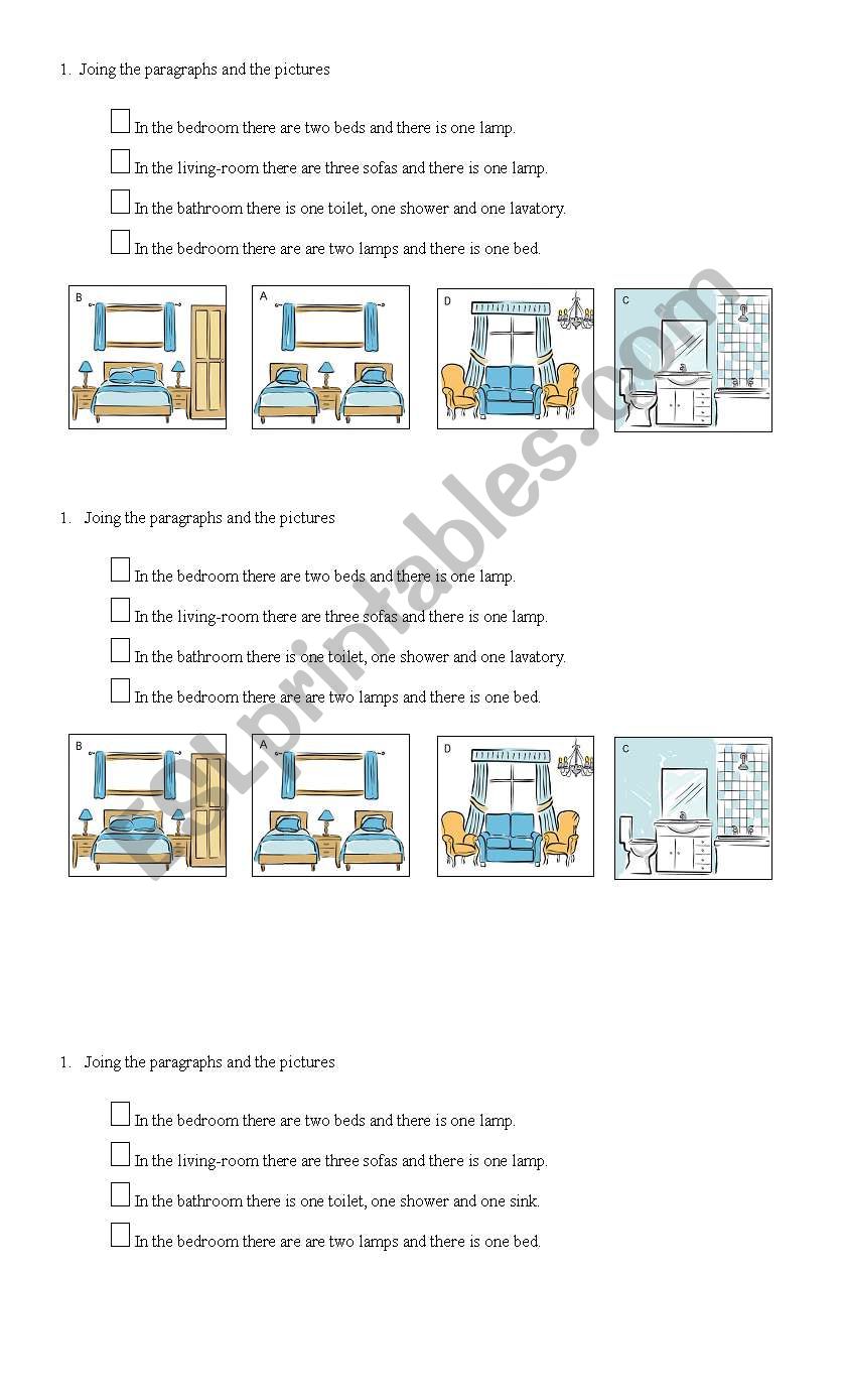 the rooms of the house worksheet