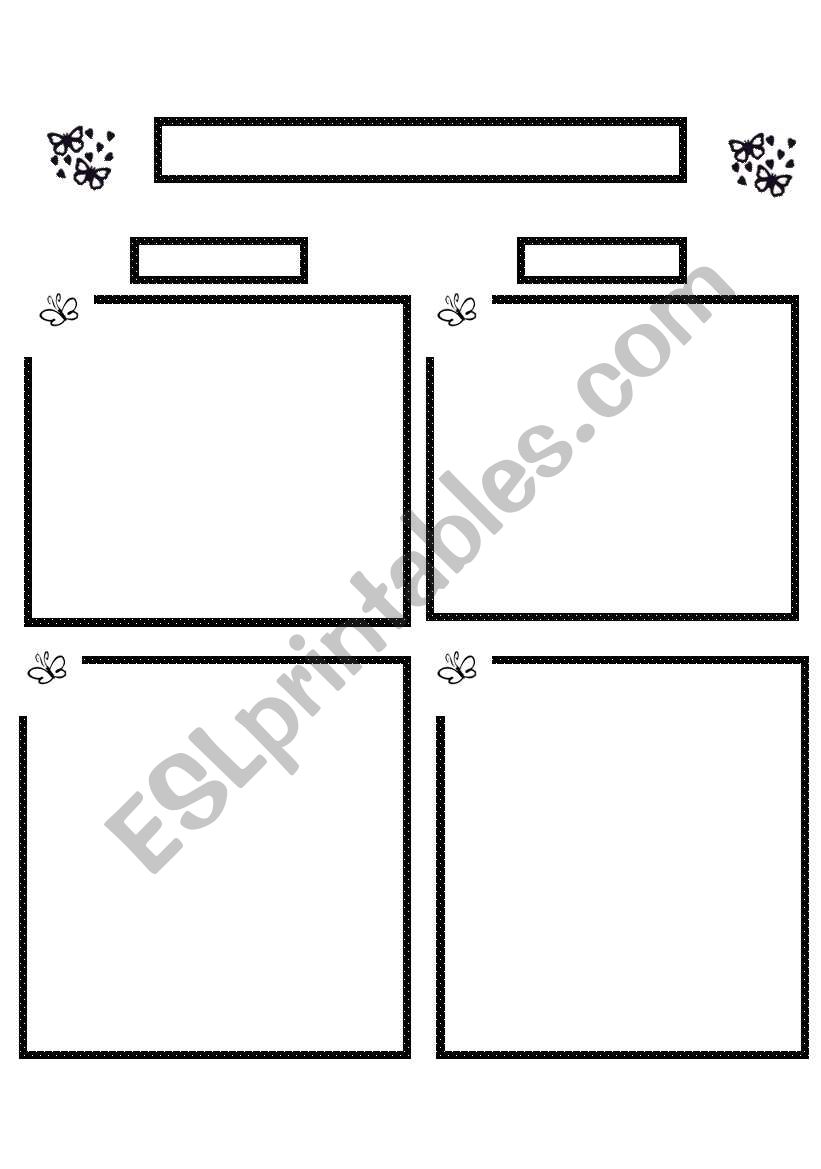 Butterflies Template worksheet