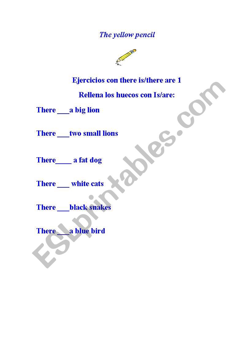 there is there are worksheet